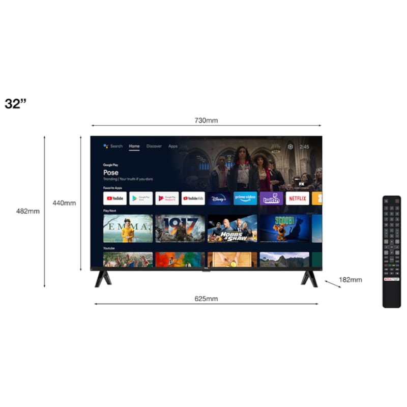 TCL S54 Series 32S5400A 32 HD Smart TV Wifi Argent - Télévision - Ítem5