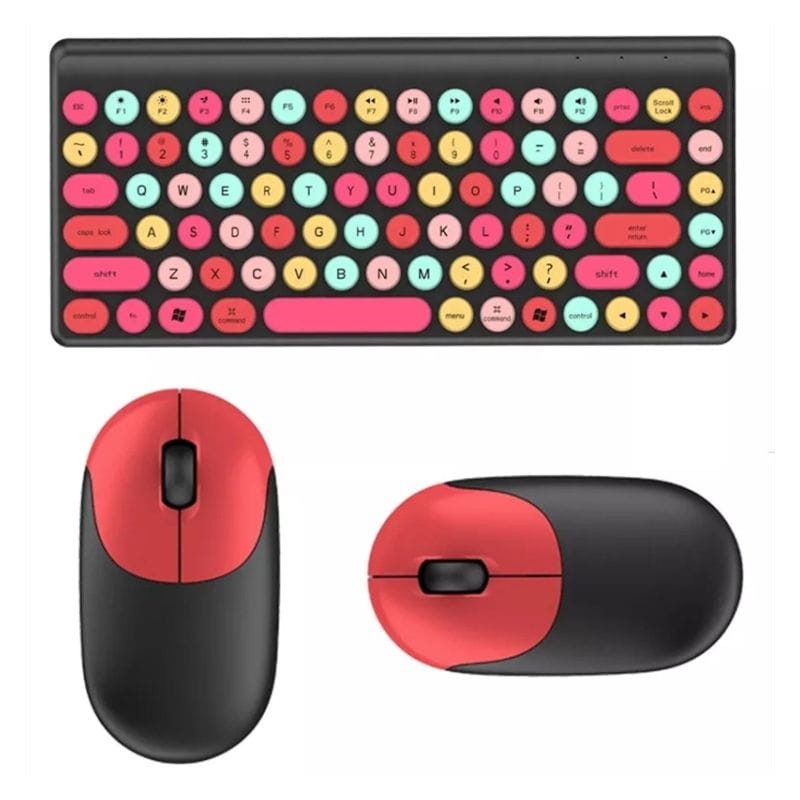 Kit Teclado Bluetooth de 86 teclas + Ratón Negro QW02 - Ítem1