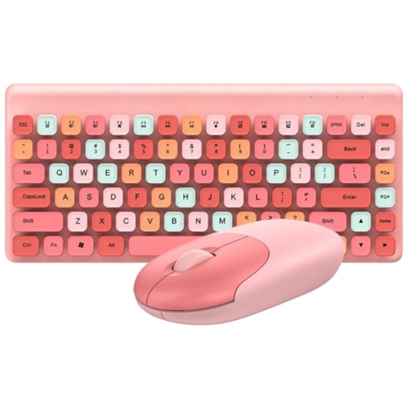 Kit Teclado Bluetooth de 86 teclas + Ratón Rosa QW02 - Ítem