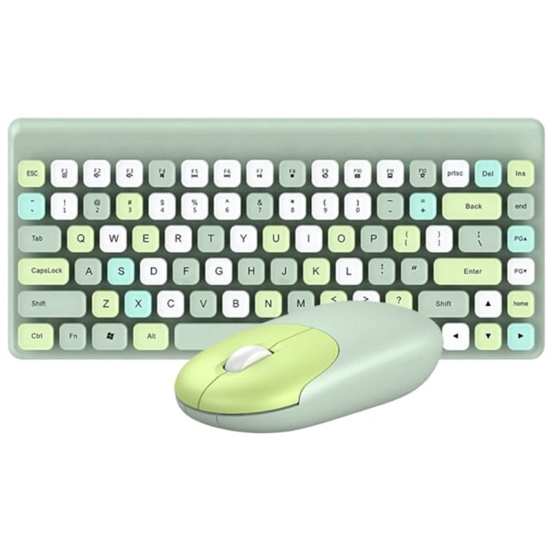 Kit clavier + souris Bluetooth 86 touches vert QW02 - Ítem