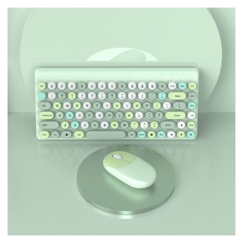 Kit clavier + souris Bluetooth 86 touches vert QW02 - Ítem2