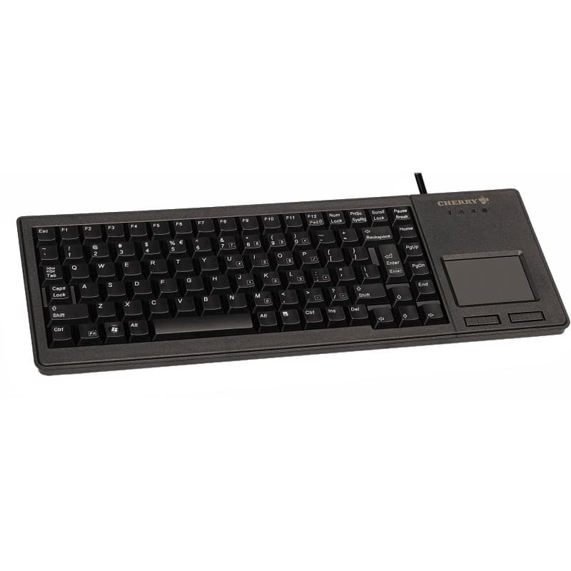 Teclado de Membrana Cherry G84 5500 - vista em ângulo com touchpad integrado