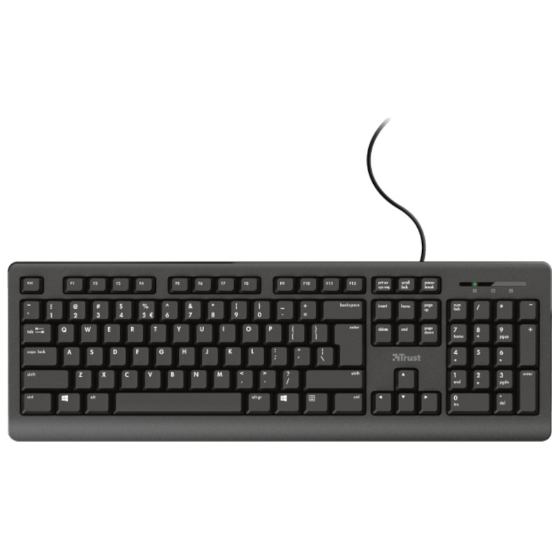 Teclado de Membrana Trust TK-150 USB Preto - Item