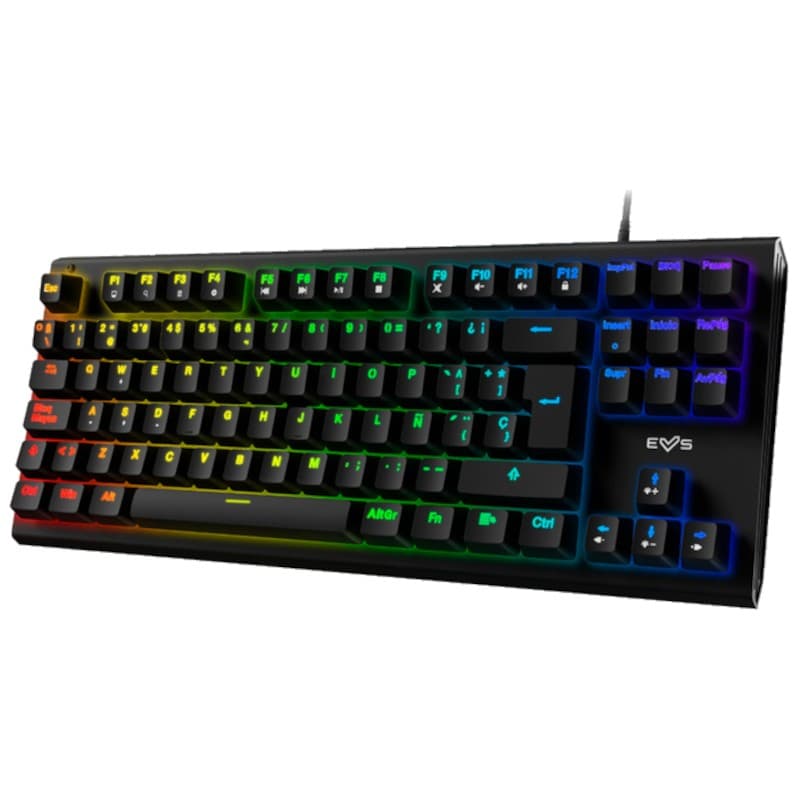 Teclado Gaming Energy Sistem ESG K6 Mechanik RGB USB Negro Vista frontal lado izquierdo