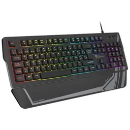 Clavier de jeu USB Genesis Rhod 350 RGB Noir Vue de face côté droit