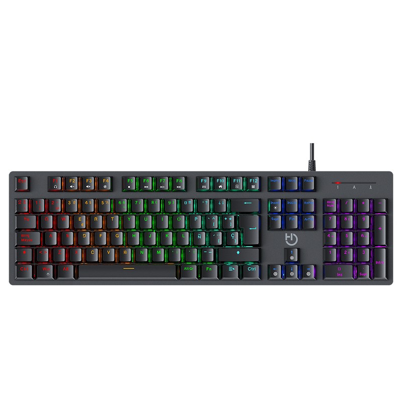 Clavier de jeu Hiditec GK400 RGB USB Noir - Ítem