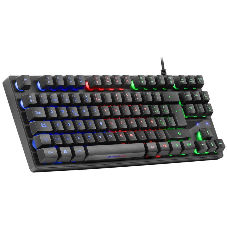 Teclado para jogos Mars Gaming MK02 RGB USB Preto - Item