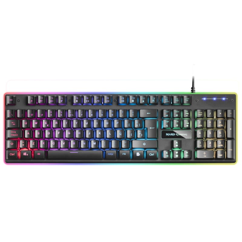 Teclado para jogos Mars Gaming MK320 RGB USB Preto - Item1