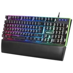 Teclado Gaming Mars Gaming MK320 RGB USB Preto Frente Lado Esquerdo