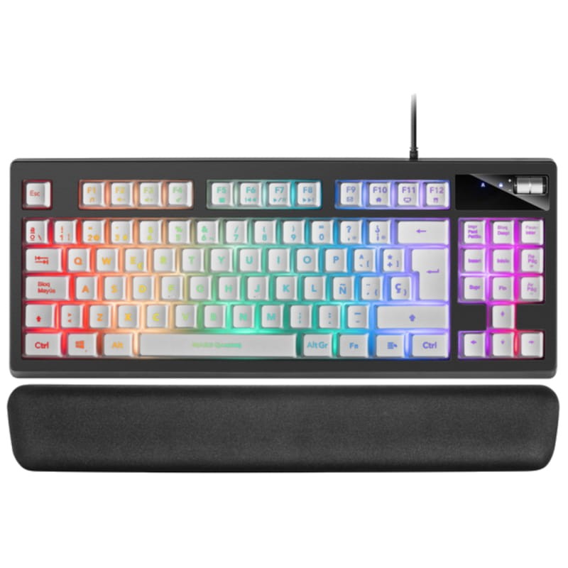 Clavier de jeu Mars Gaming MKAX RGB USB Blanc - Ítem