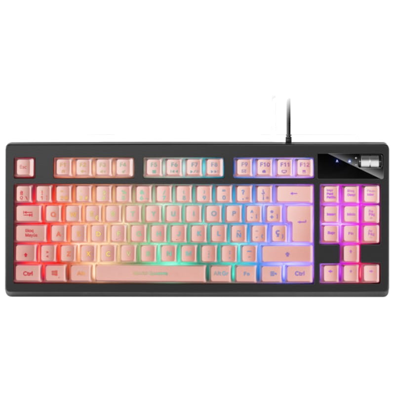 Teclado Gaming Mars Gaming MKAX RGB USB Rosa - Ítem1