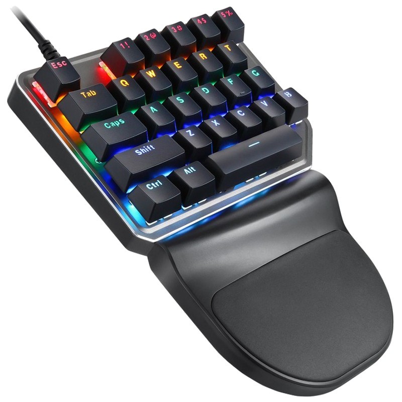 Teclado Gaming Mecánico One Hand MotoSpeed K27 RGB Switch Azul - Ítem1