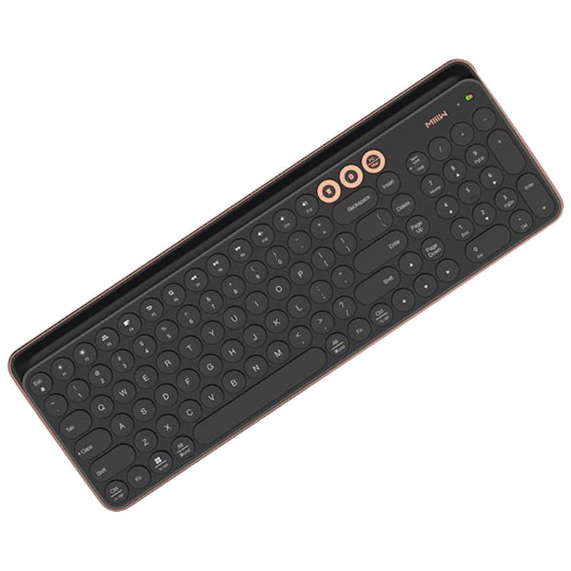 Teclado Sem fio Xiaomi MIIIW Bluetooth Dual mode Keyboard Preto/Dourado - Item1