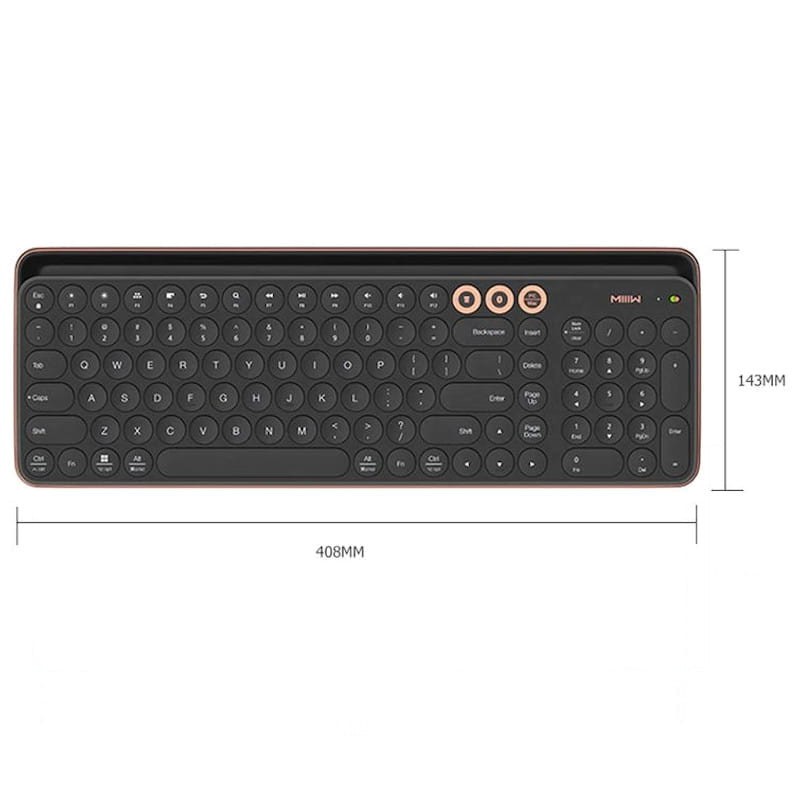 Clavier sans fil Xiaomi MIIIW Bluetooth Dual mode Keyboard Noir / Or - Ítem2