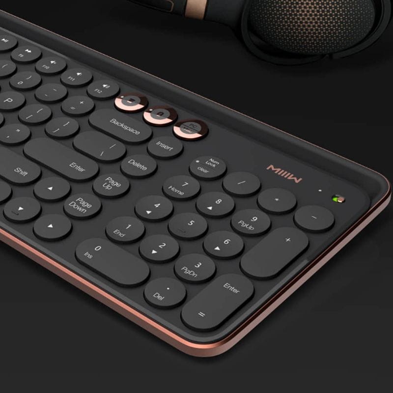Clavier sans fil Xiaomi MIIIW Bluetooth Dual mode Keyboard Noir / Or - Ítem3
