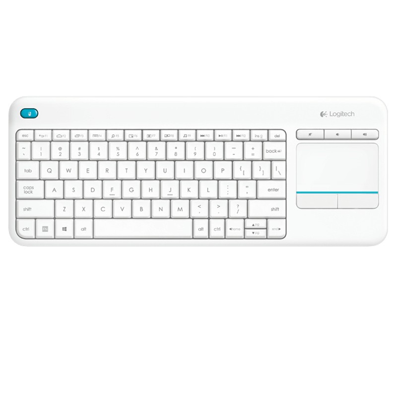 Keyboard Wireless K400 Plus con Touch Keyboard White - Item