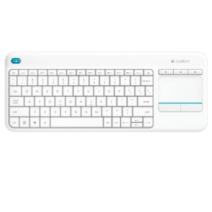 Keyboard Wireless K400 Plus con Touch Keyboard White