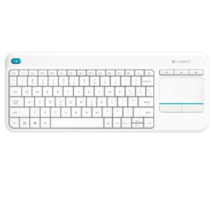 Teclado InalámbricoK400 Plus con Touch Keyboard Blanco