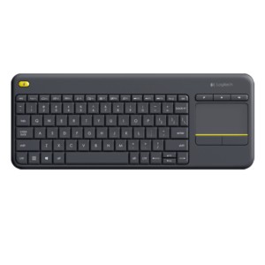 Keyboard Wireless K400 Plus con Touch Keyboard Black
