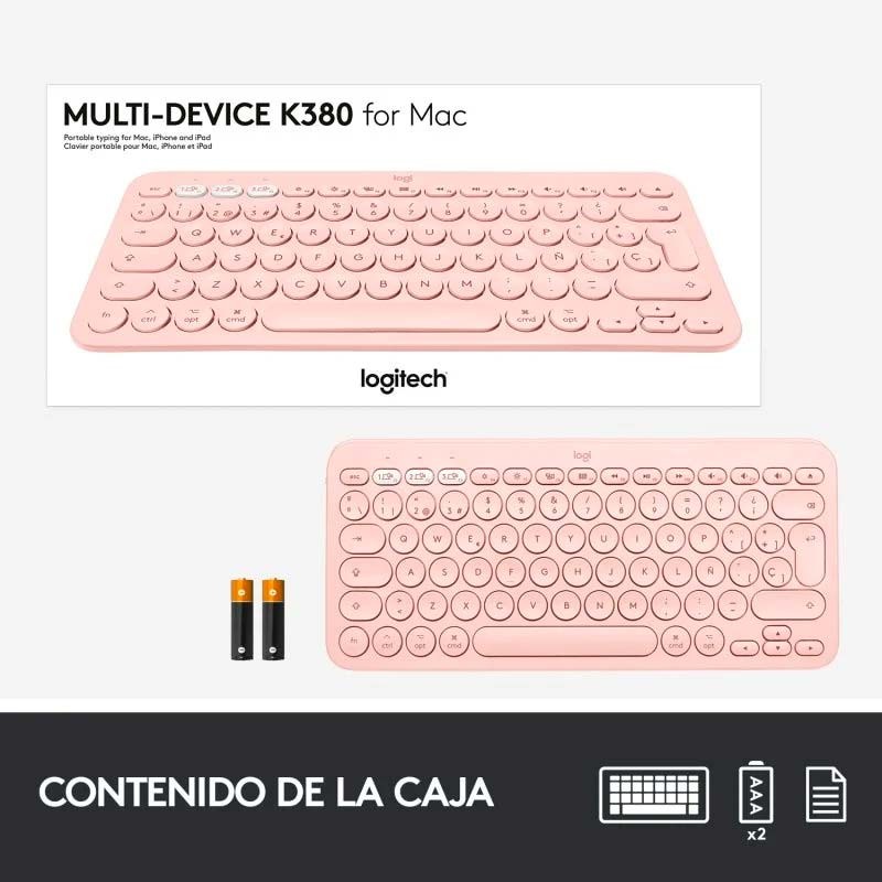 Clavier sans fil Logitech K380 Rose ES layout - Ítem7