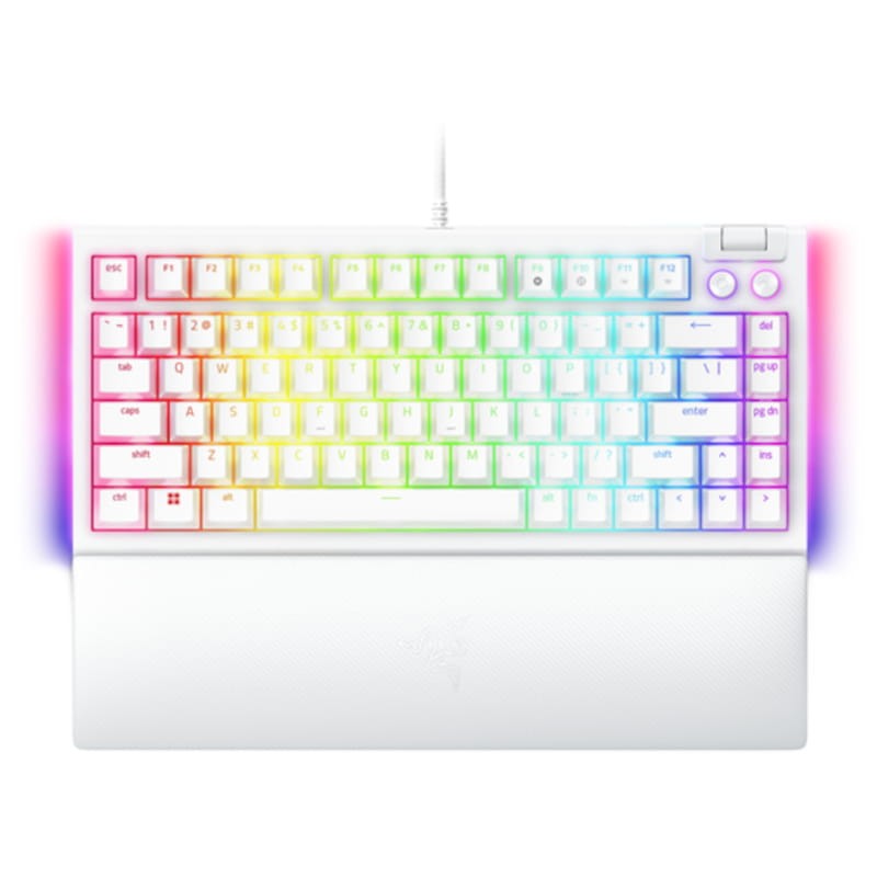 Teclado Mecánico Gaming Razer BlackWidow V4 75% USB Blanco QWERTY en Inglés - Ítem