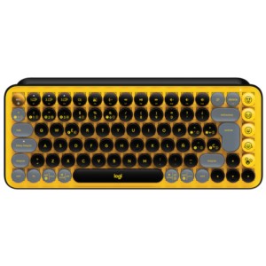 Teclado Mecánico Logitech POP Keys Inalámbrico Negro/Amarillo