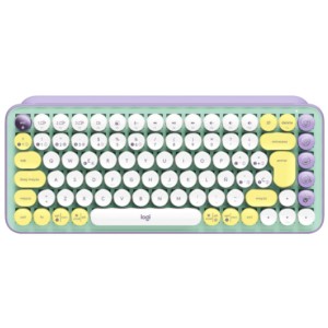 Teclado mecânico Logitech POP Keys sem fios Verde/Violeta