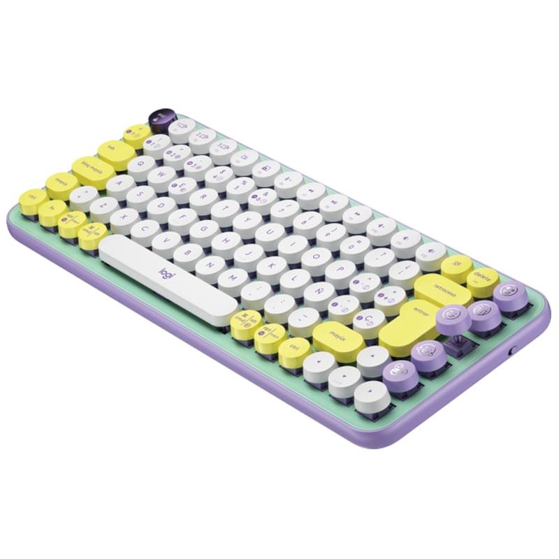 Teclado Mecánico Logitech POP Keys Inalámbrico Verde/Violeta - Ítem2