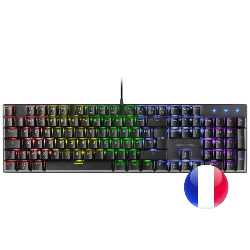 Teclado mecânico Mars Gaming MK422 RGB FR USB Preto - Item