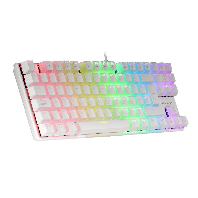 Teclado mecânico Mars Gaming MK80 RGB USB Branco - Item1