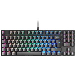 Teclado mecânico Mars Gaming MKREVO PRO Switch Azul RGB USB Preto