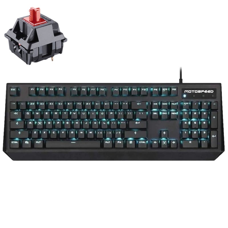 Mechanical Keyboard Motospeed CK95 Blue Light Switch Blue