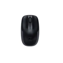 Ratón inalámbrico Logitech MK220 negro, compacto, diseño simétrico con rueda de desplazamiento central y acabado mate; parte del combo con teclado de