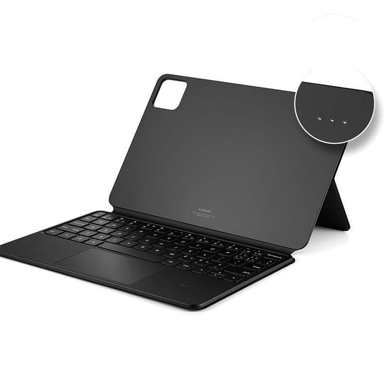 conector magnético da Capa original com teclado e touchpad preta para Xiaomi Pad 6