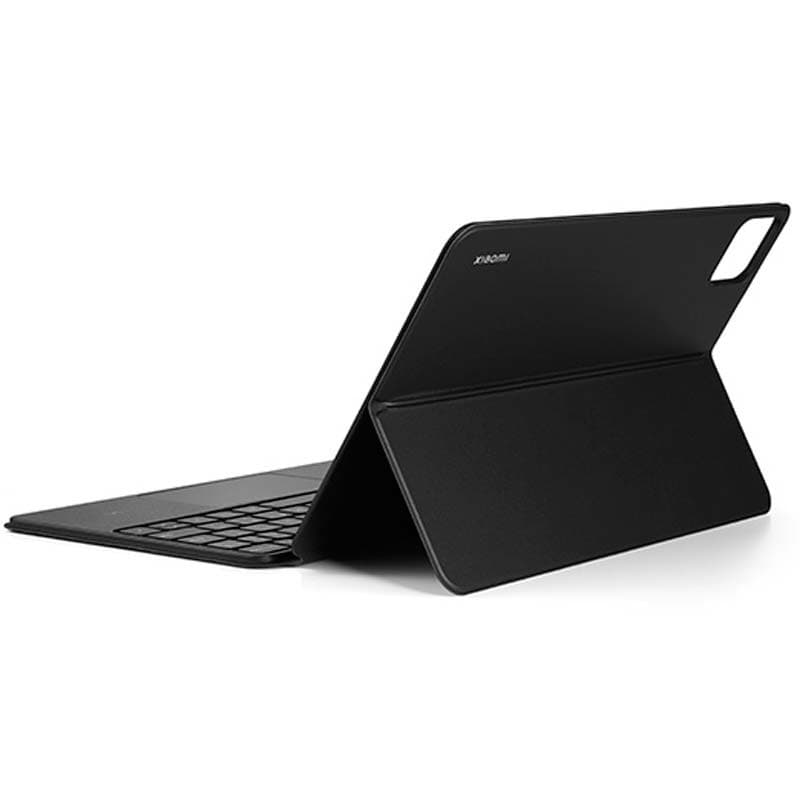 vista traseira da Capa original com teclado e touchpad preta para Xiaomi Pad 6