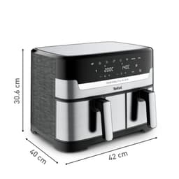 Freidora de aire Tefal Dual Easy Fry & Grill EY905D con rejilla