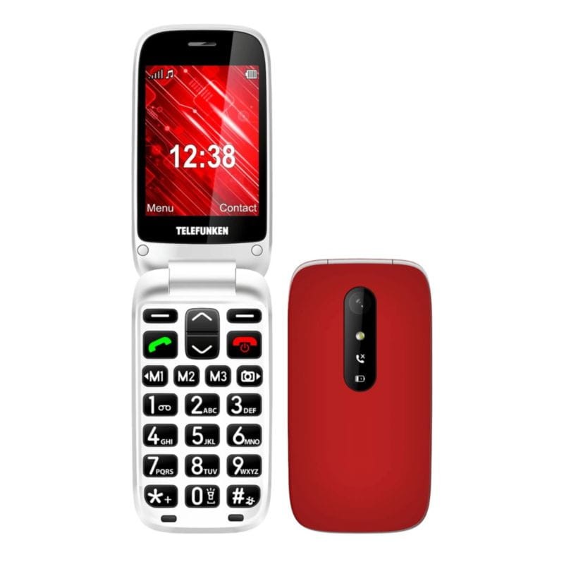 Telefunken S445 32 MB Rojo - Teléfono Móvil para Personas Mayores - Ítem