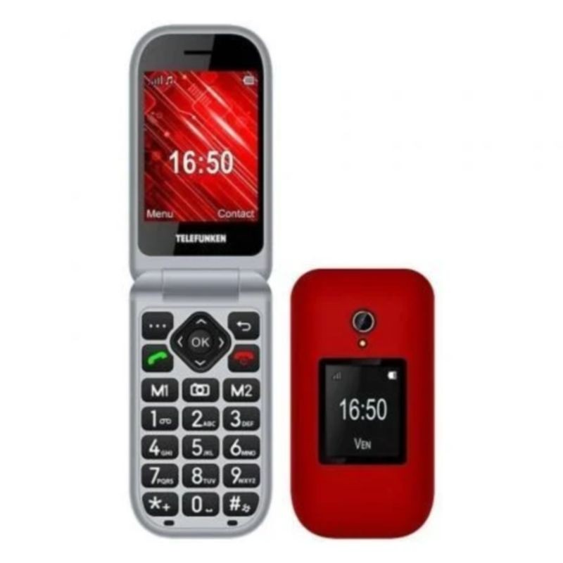 Telefunken S460 32 MB Rojo - Teléfono Móvil para Personas Mayores - Ítem