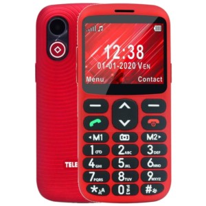 Telefunken S520 64Mb Rouge - Téléphone portable pour seniors