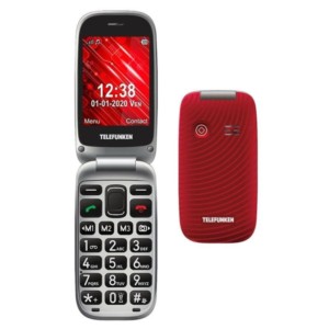 Telefunken S560 64 MB Rojo - Teléfono Móvil para Personas Mayores