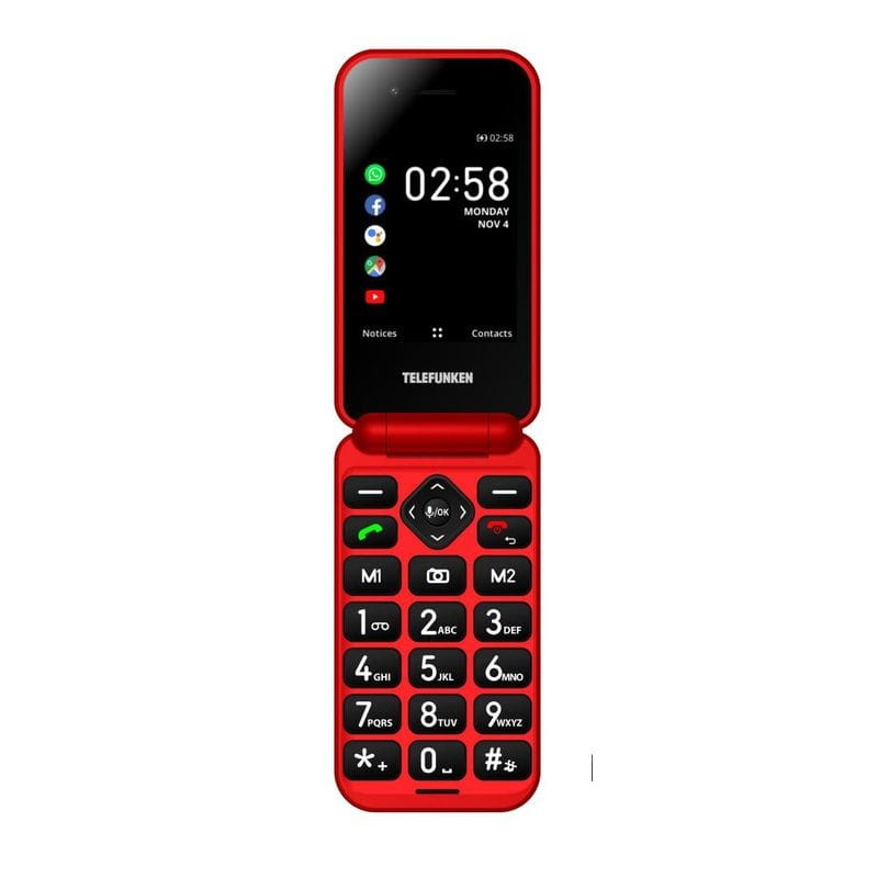 Telefunken S740 512Mb Vermelho - Telemóvel para Seniores - Item