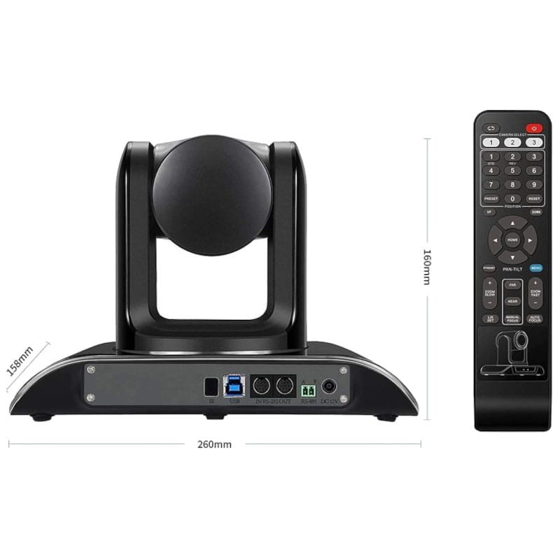 Tenveo VHD4K 4K Zoom 5X USB PTZ Grand Angle Noir - Caméra Web - Ítem8
