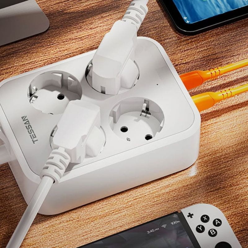TESSAN TS-PS01DE00 Bloc multiprises 4 prises + 3 USB - Ítem2