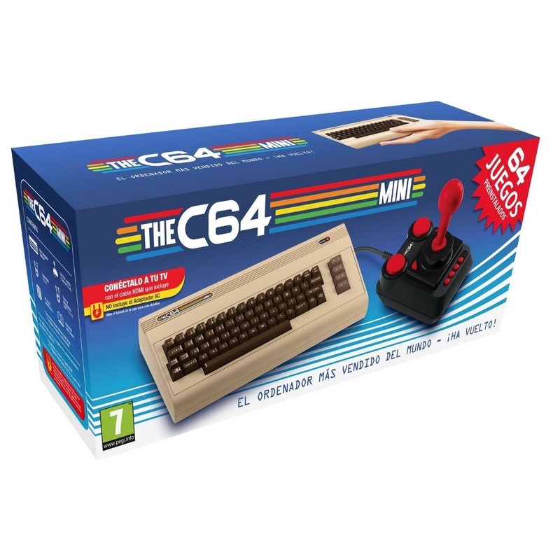 Koch Media O C64 Mini 64 Jogos + Joystick - Recreação Mini do Computador Commodore 64 - 64 Jogos Instalados - 2 x Portas USB - Permite conectar um Segundo Joystick - Teclado com Design Clássico (não funcional)