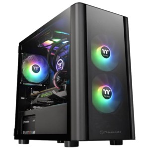 Thermaltake V150 TG Cristal Templado USB Negro