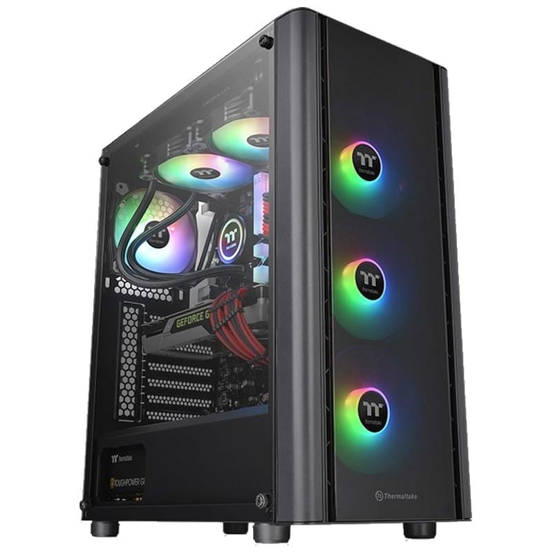 Thermaltake V250 TG ARGB Verre Trempé USB 3.0 Noir