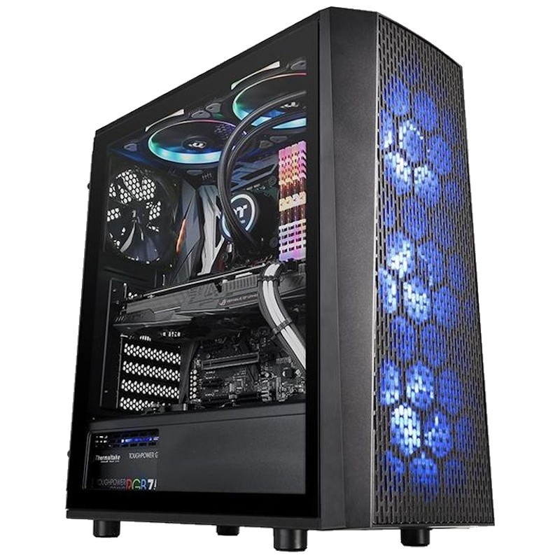 Thermaltake Versa J24 TG RGB Verre Trempé USB 3.0 Noir