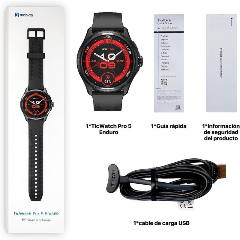 TicWatch Pro 5 Enduro - Reloj inteligente con GPS y NFC - Ítem9