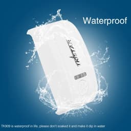 Resistencia al agua IP66 del Rastreador GPS para mascotas TKSTAR TK909 IP66 Blanco/Negro