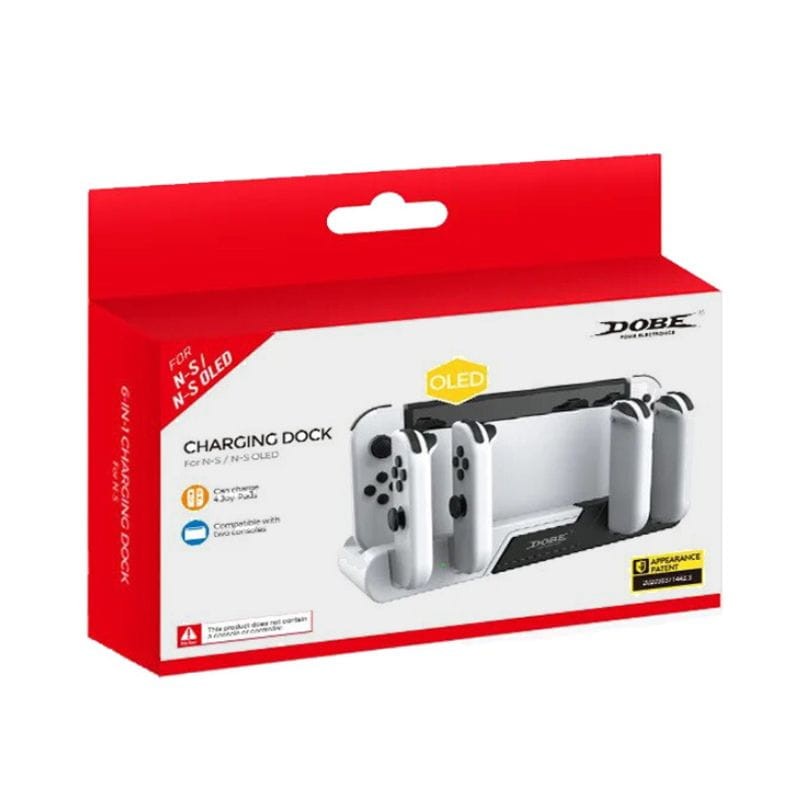 DOBE TNS-0122D para Nintendo Switch Joy-Con OLED Branco - Base de Carregamento - Item4